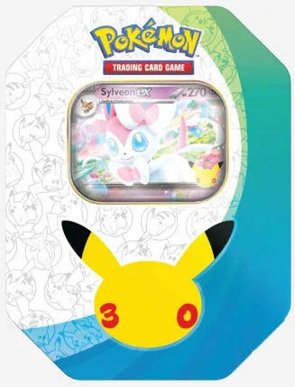 Pokémon TCG: 30th Celebration — Sylveon ex Tin (Pending stock)