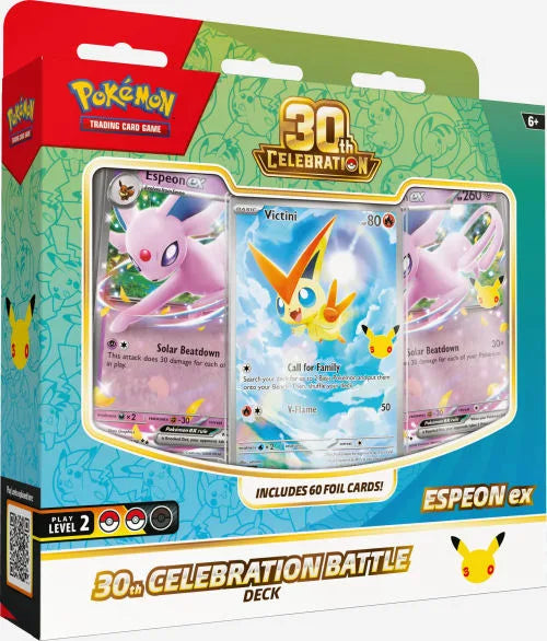 Pokémon TCG: 30th Celebration — Battle Deck Assortment (Pending stock)